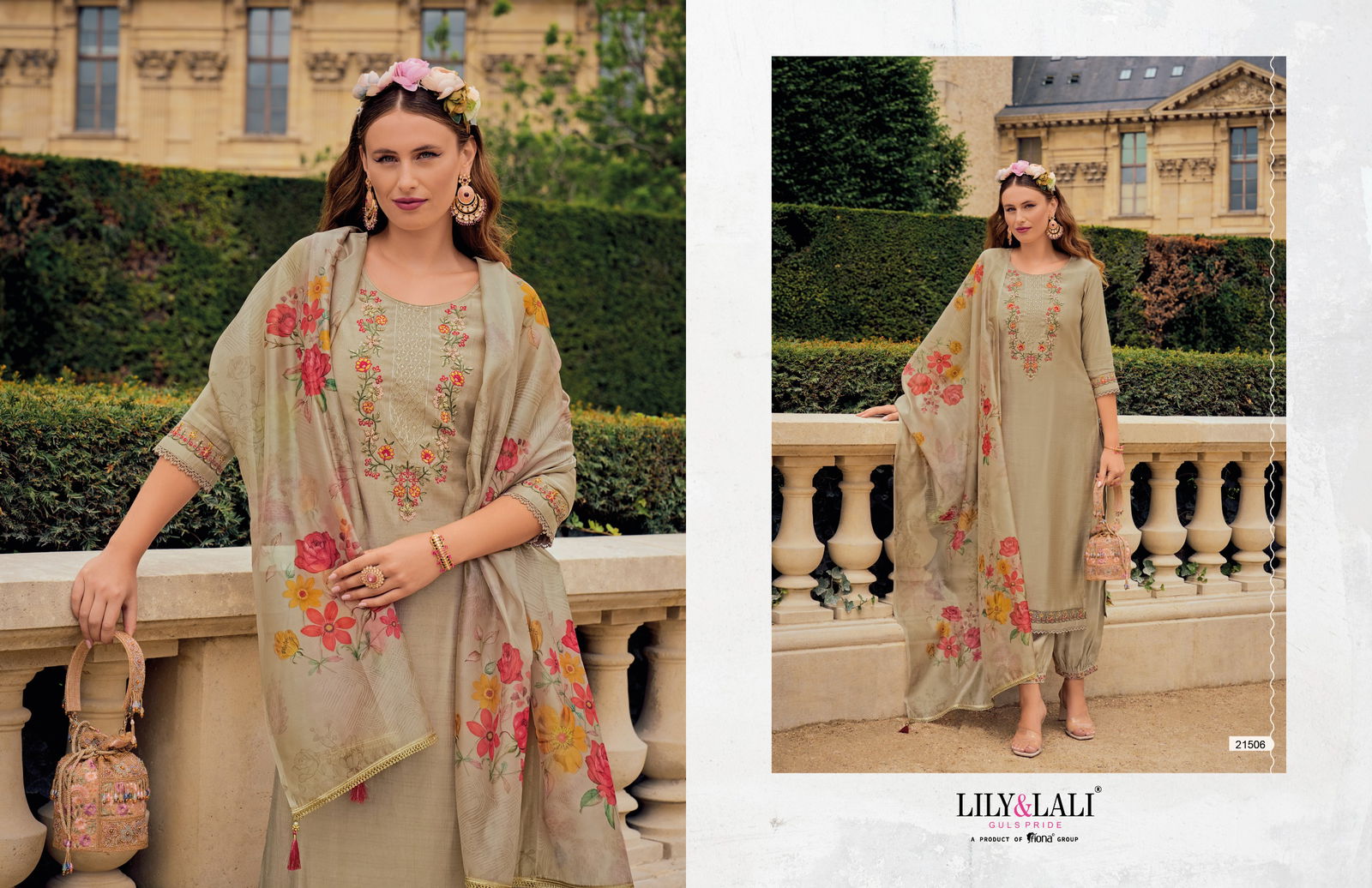 Khwaish By Lily And Lali Viscose Embroidery Kurti With Bottom With Dupatta Wholesale Shop In Surat
